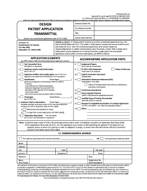 US Patent Application Form