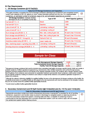 Tier I Qualified Facility SPCC Plan
