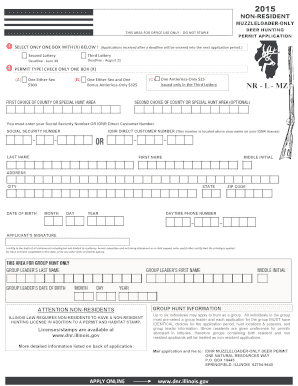 Illinois Non-Resident Muzzleloader-Only Deer Hunting Permit Application
