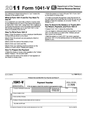 2011 Form 1041-V Payment Voucher