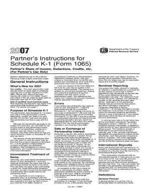 Partner’s Instructions for Schedule K-1 (Form 1065)