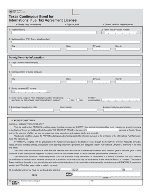 Texas Continuous Bond for IFTA License