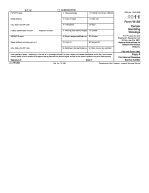 IRS Form W-2G