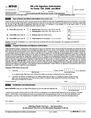 IRS Form 8879-EX Signature Authorization