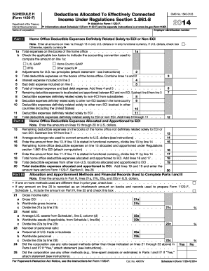 Schedule H Form 1120-F