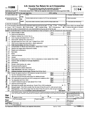 US Federal S Corporation Tax Return