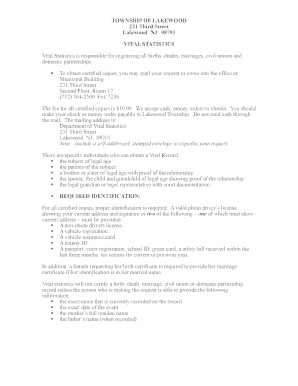 Vital Record Application