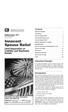 IRS Publication 971 Innocent Spouse Relief