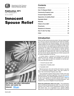 IRS Publication 971 Innocent Spouse Relief