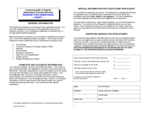 Virginia Food Stamp Application