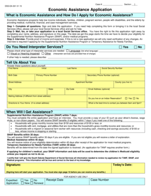 Economic Assistance Application
