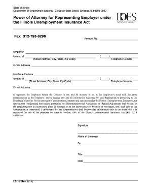 Illinois Power of Attorney for Employer Representation