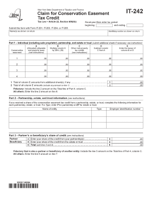 New York Conservation Easement Tax Credit Form IT-242