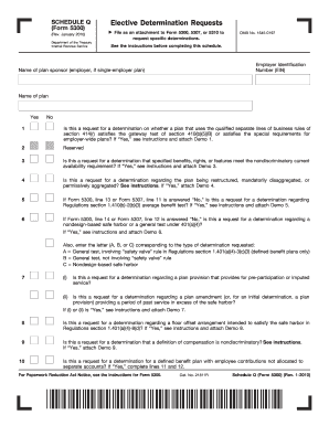 Schedule Q Determination Request