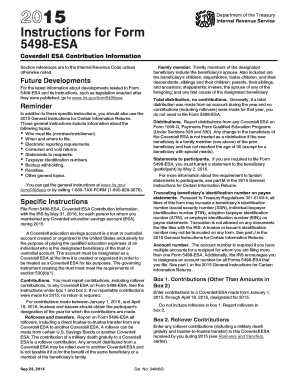 Instructions for Form 5498-ESA
