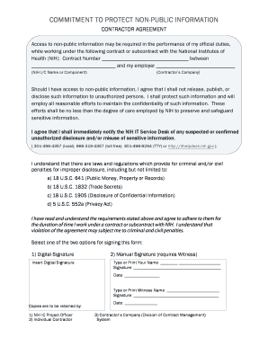 Contractor Non-Disclosure Agreement (NDA)