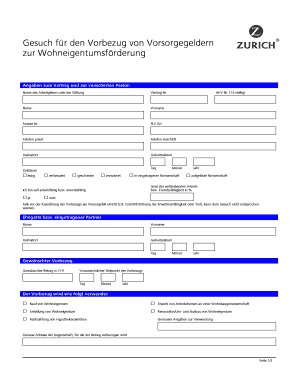 Gesuch für den Vorbezug von Vorsorgegeldern