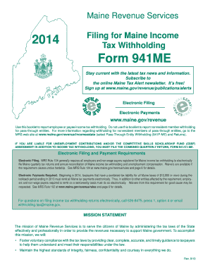Maine Form 941ME