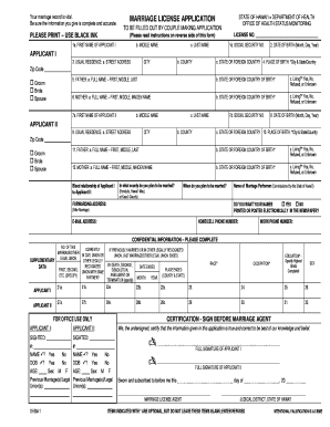 Hawaii Marriage License Application