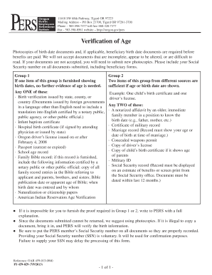 Oregon PERS Member Account Withdrawal Application