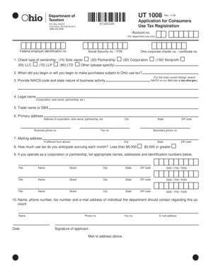 Ohio Use Tax Registration Application