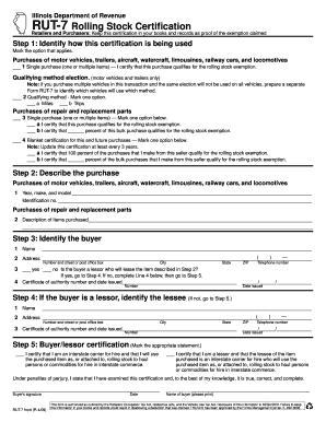 Illinois Rolling Stock Certification