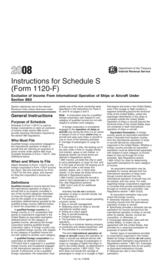 Instructions for Schedule S (Form 1120-F)