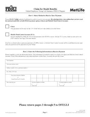 Federal Employees' Group Life Insurance Claim Form