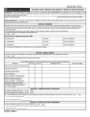 Ischemic Heart Disease Disability Benefits Questionnaire