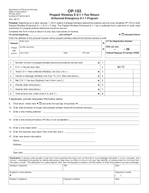 Connecticut Prepaid Wireless E 9-1-1 Fee Return