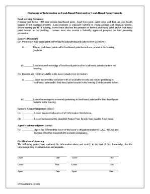 Lead-Based Paint Disclosure Form