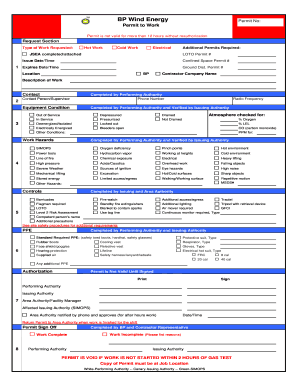 BP Wind Energy Work Permit