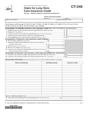 New York Long-Term Care Insurance Credit Form