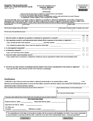 Request for Adjudication Form