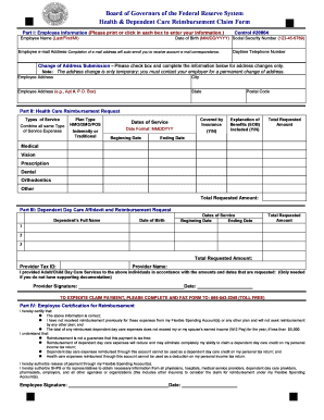 Health & Dependent Care Reimbursement Claim Form