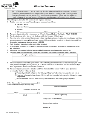 Affidavit of Successor