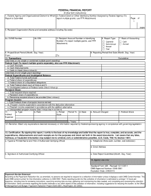 Federal Financial Report