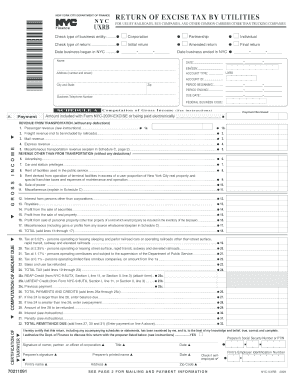New York City Utility Tax Return for Railroads