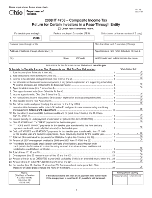 Ohio IT 4708 Composite Income Tax Return