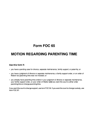 Motion Regarding Parenting Time