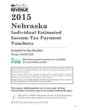 Nebraska Individual Estimated Income Tax Payment Voucher