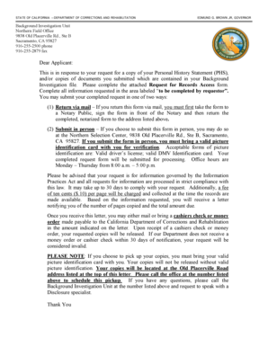 California Request for Records Access Form