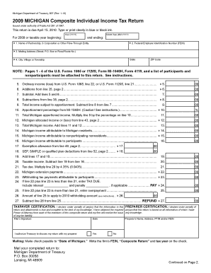 Michigan Composite Individual Income Tax Return