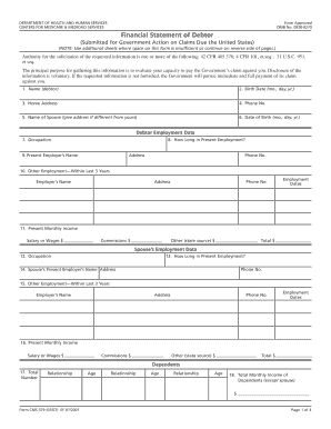Financial Statement of Debtor