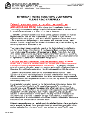 California Contractor License Application