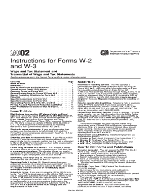 Instructions for Forms W-2 and W-3