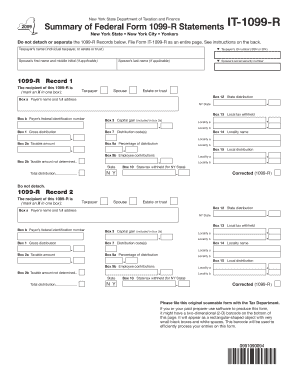 New York State Form IT-1099-R