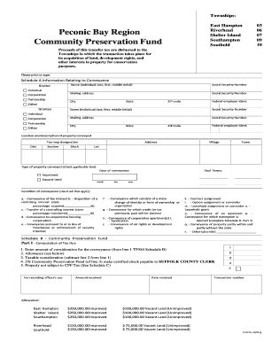 New York Community Preservation Fund Transfer Tax Form