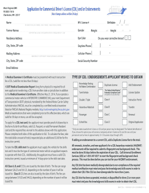 CDL Application Form