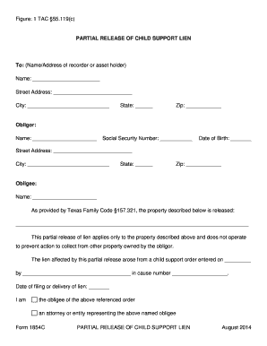 Partial Release of Child Support Lien